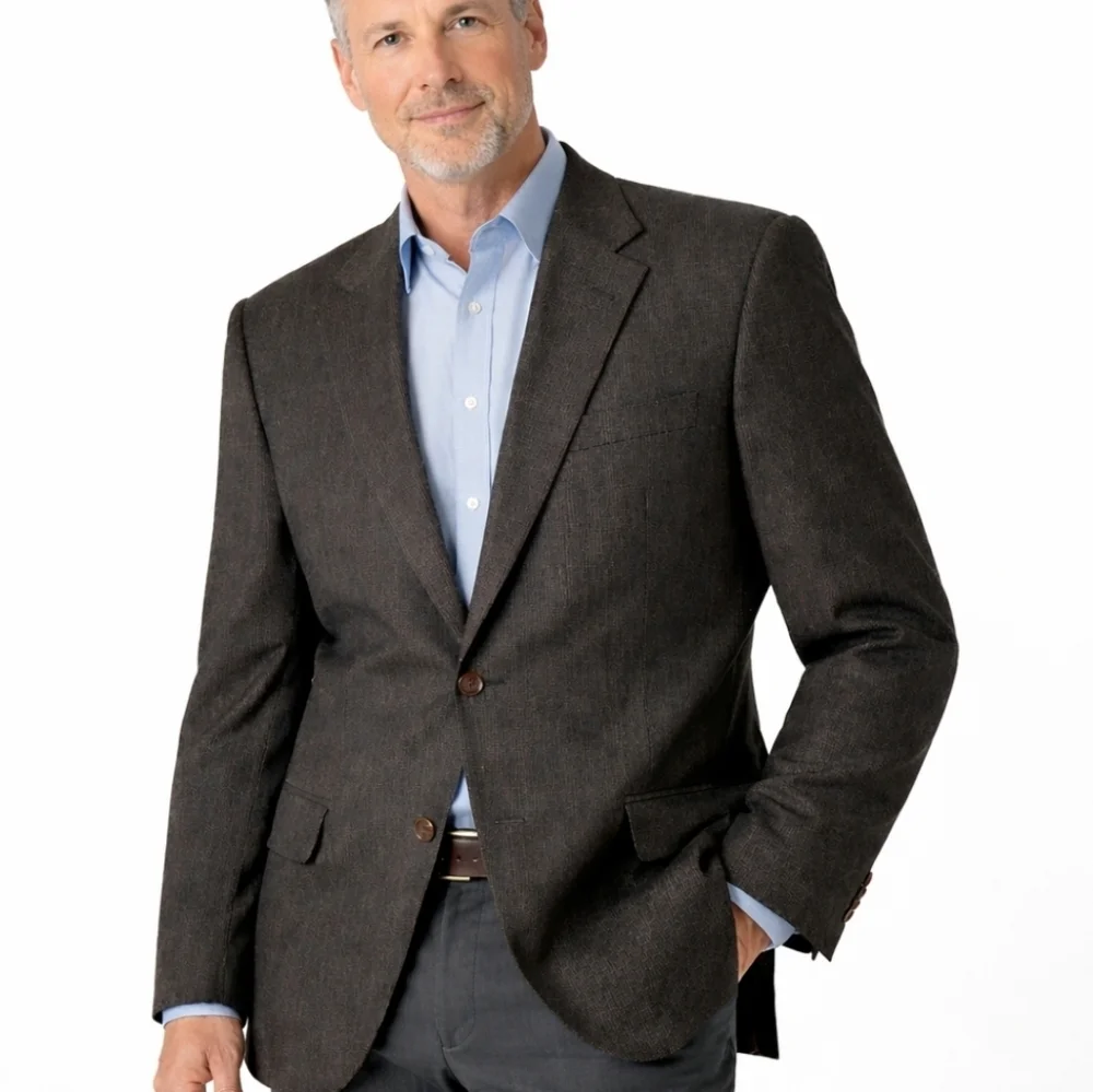 Oak Creek Men’s Gray 100% Wool Blazer Sport Coat Jacket 42R